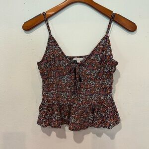 Patrons of Peace Multicolor Floral Cropped top